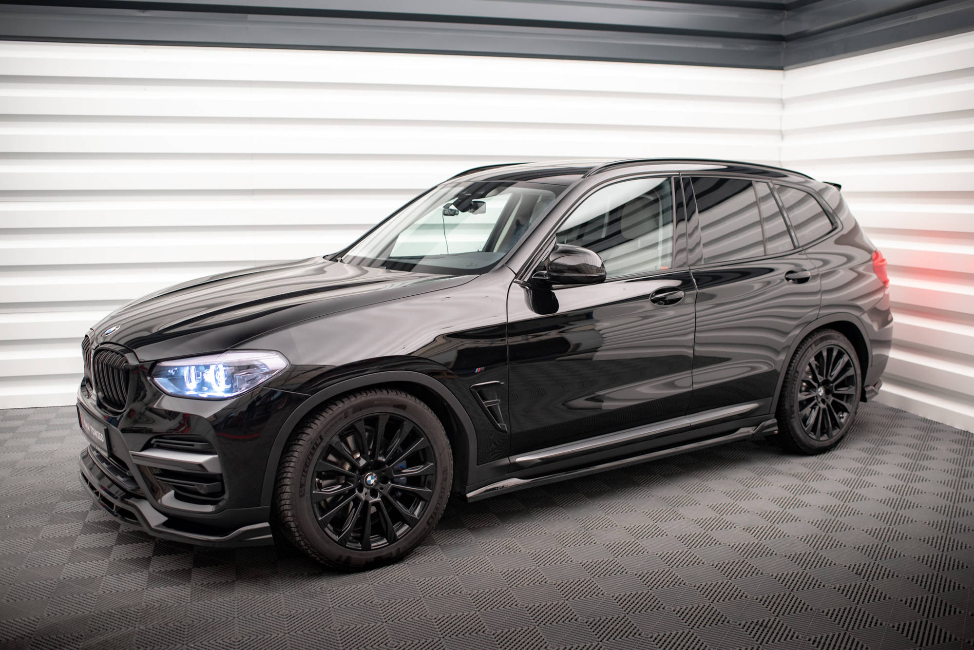 Street+ Seitenschweller Leisten passend für BMW X3 G01 schwarz Hochglanz