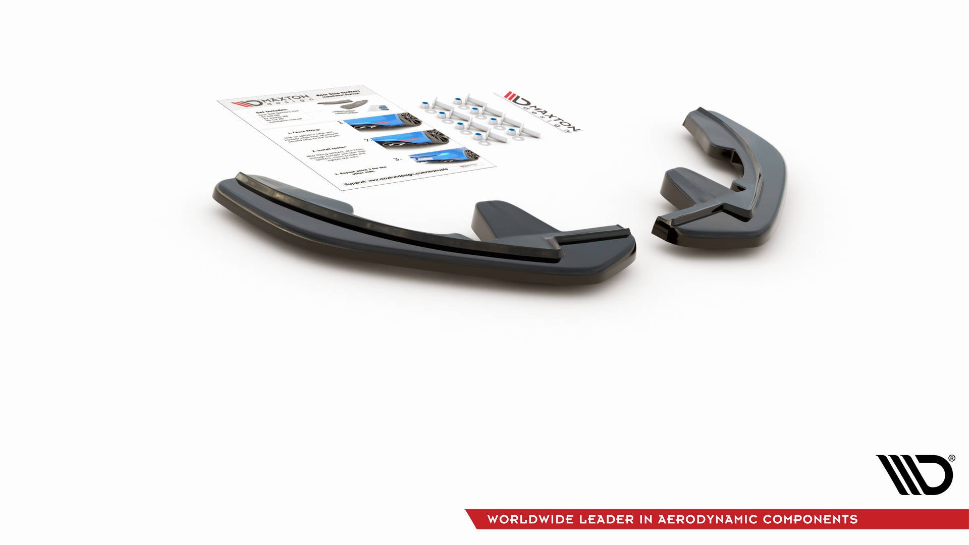 Street+ Heck Ansatz Flaps passend für Renault Megane Mk.4 GT-Line schwarz Hochglanz