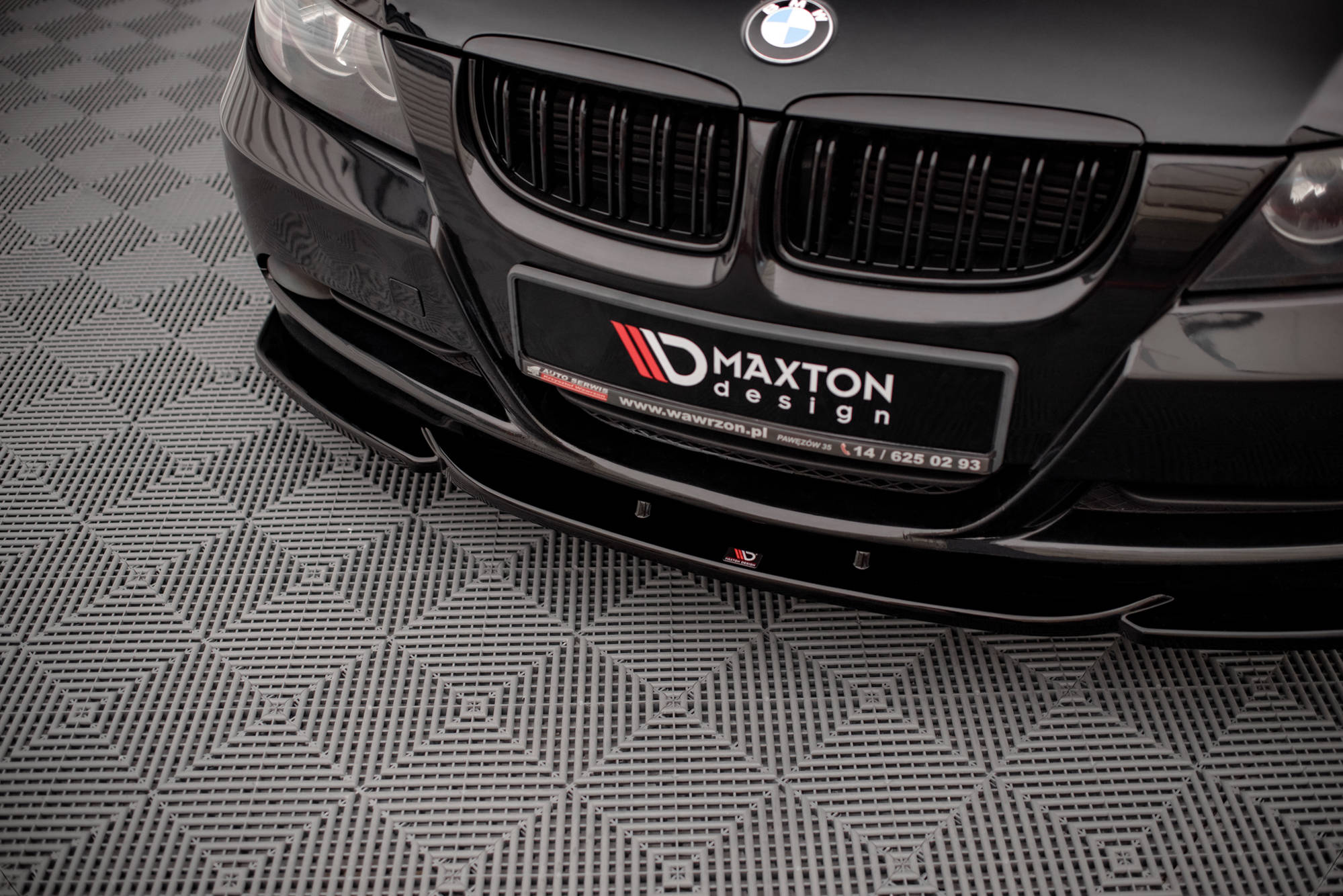 Street+ Spoilerlippe Front Ansatz V.2 passend für BMW 3er E90 schwarz Hochglanz