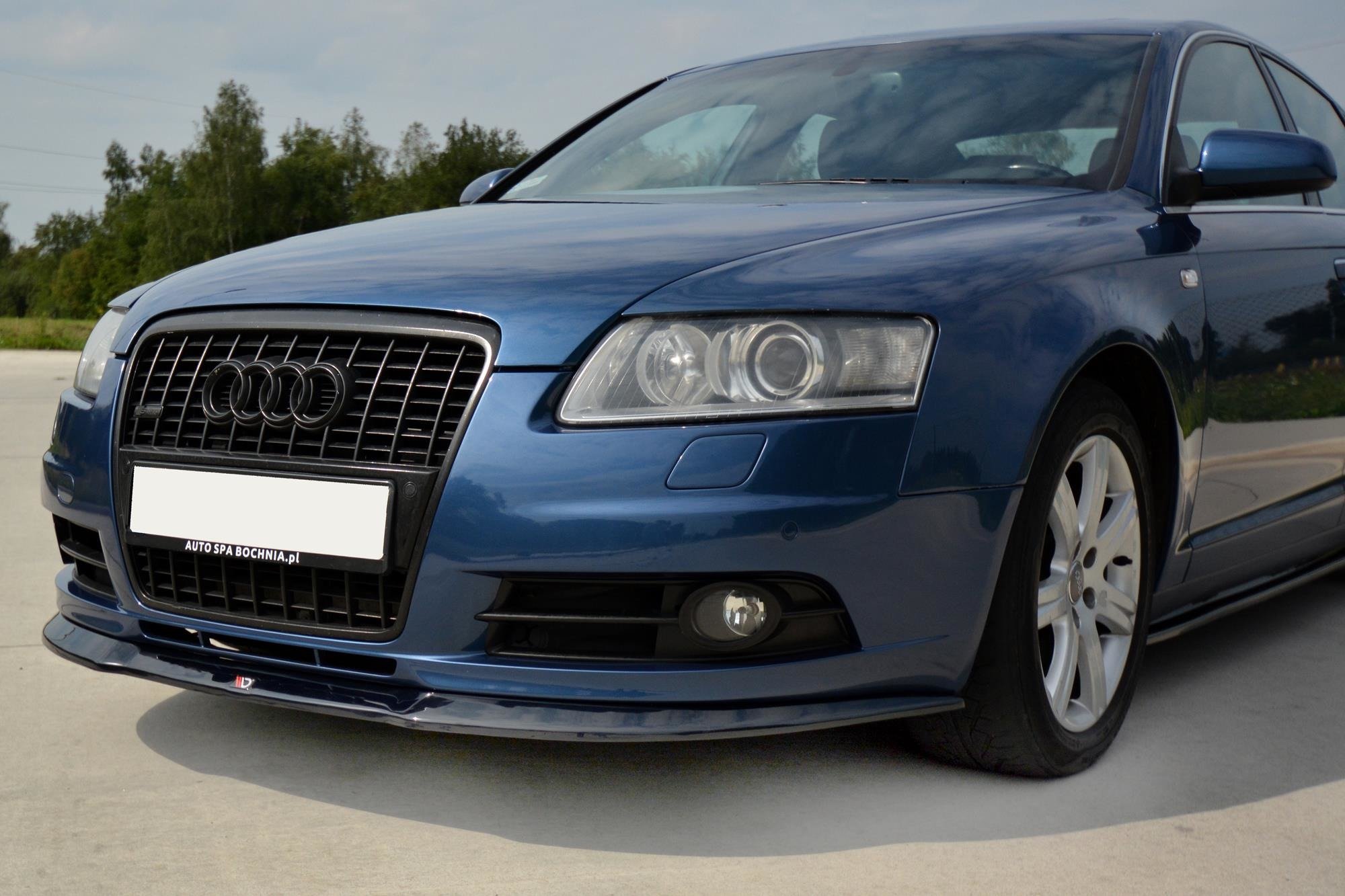 Street+ Spoilerlippe Front Ansatz passend für Audi A6 S-Line C6 schwarz Hochglanz