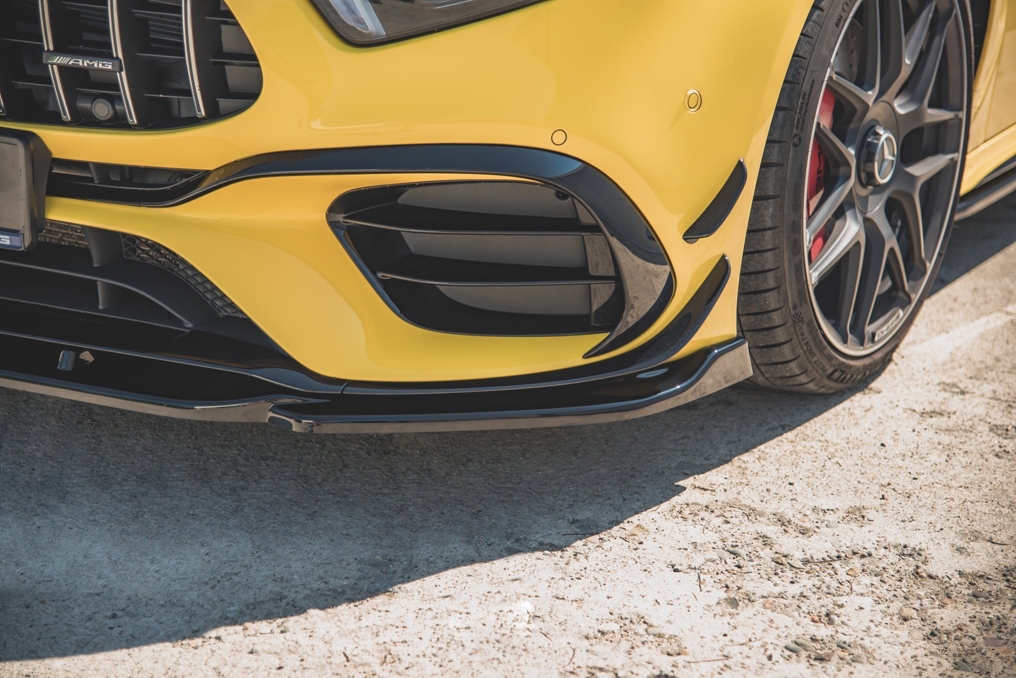 Street+ Spoilerlippe Front Ansatz V.2 passend für Mercedes-AMG A 45 S Aero Pack W177 schwarz Hochglanz