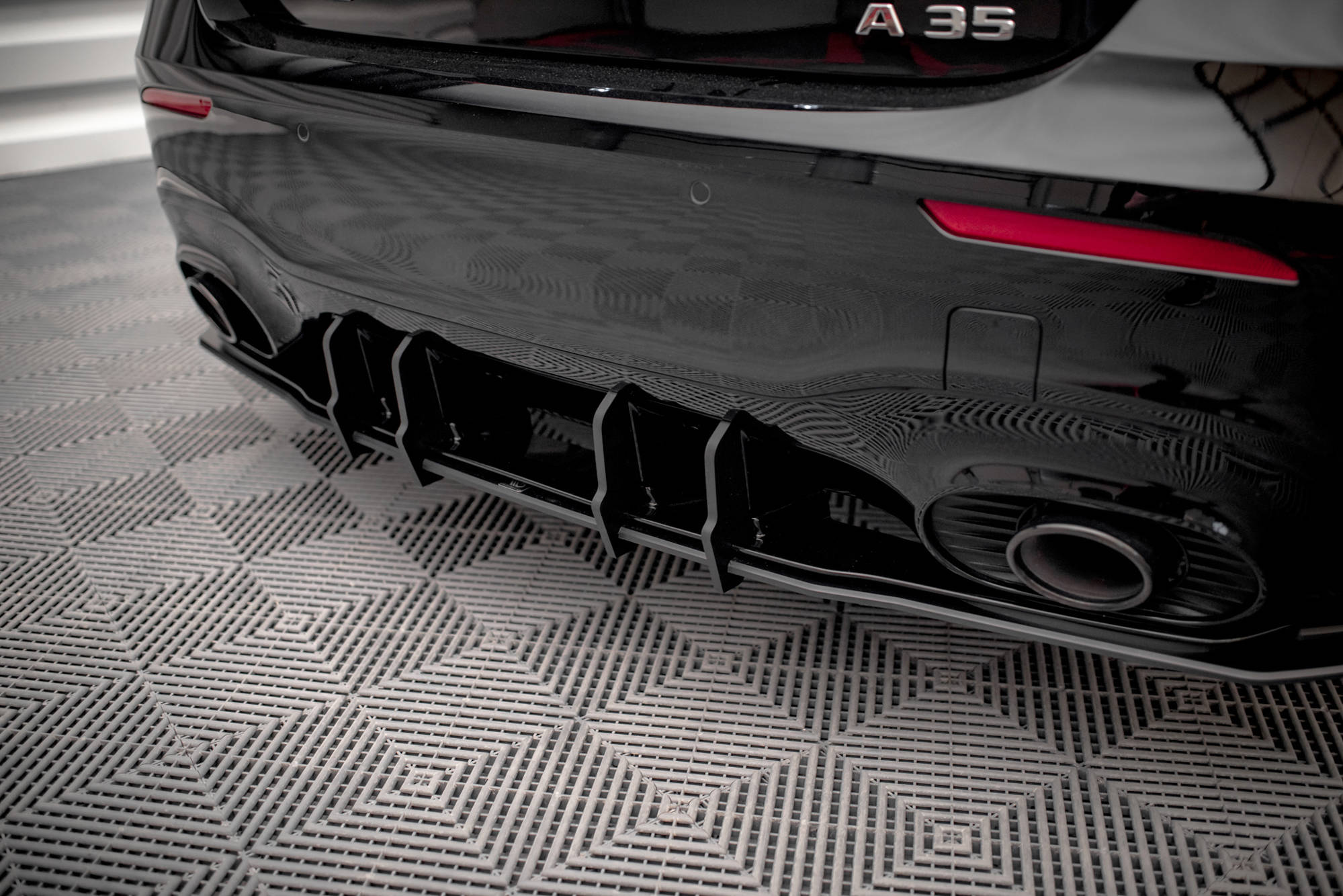 Street Pro Heckschürze Heck Ansatz Diffusor passend für Mercedes A35 AMG Hatchback Aero Pack W177