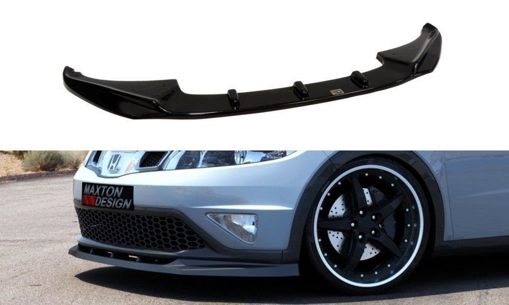 Street+ Spoilerlippe Front Ansatz passend für Honda Civic MK8 FL schwarz Hochglanz