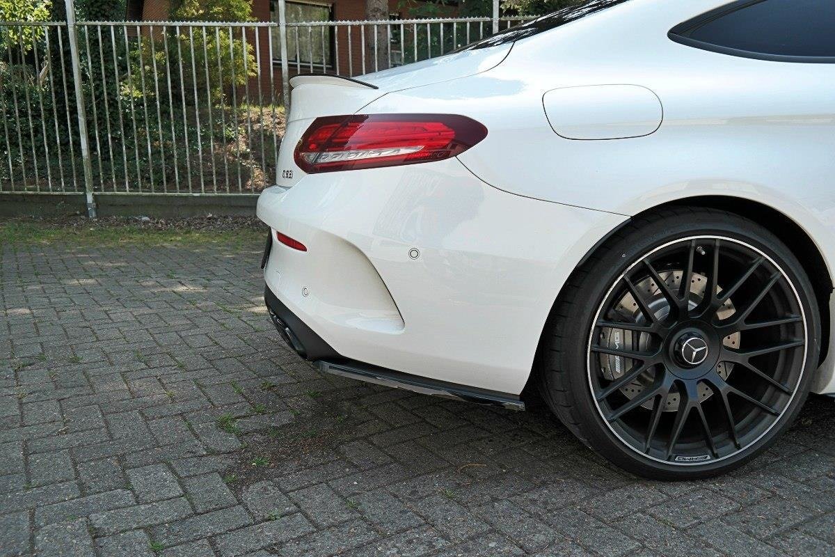Street+ Heck Ansatz Flaps passend für Mercedes C-Klasse C205 63 AMG Coupe schwarz Hochglanz