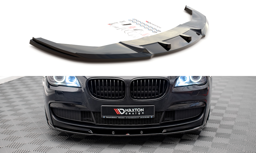 Street+ Spoilerlippe Front Ansatz V.2 passend für BMW 7 M-Paket F01 schwarz Hochglanz