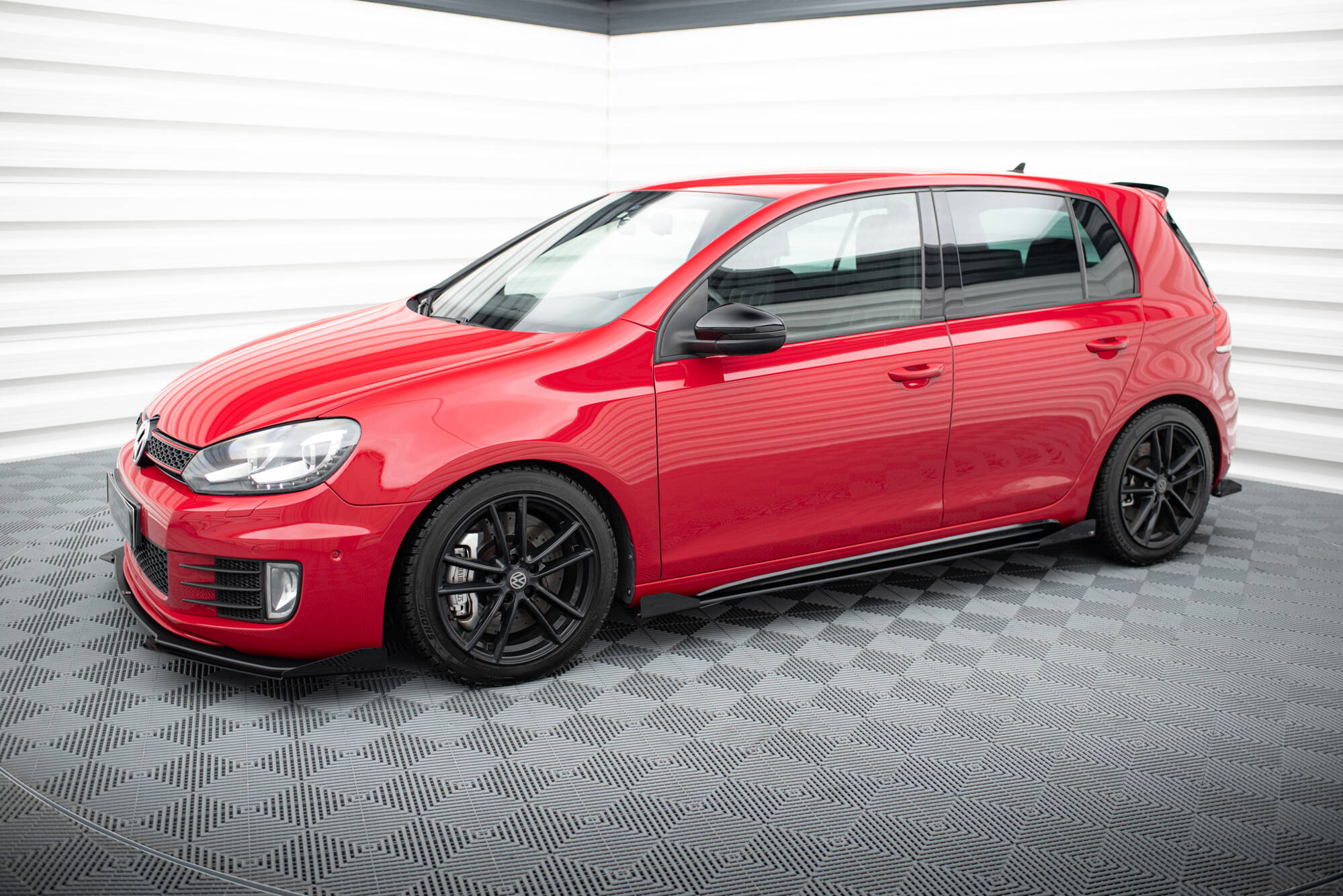 Seitenschweller Flaps passend für VW Golf GTI Mk6 schwarz Hochglanz