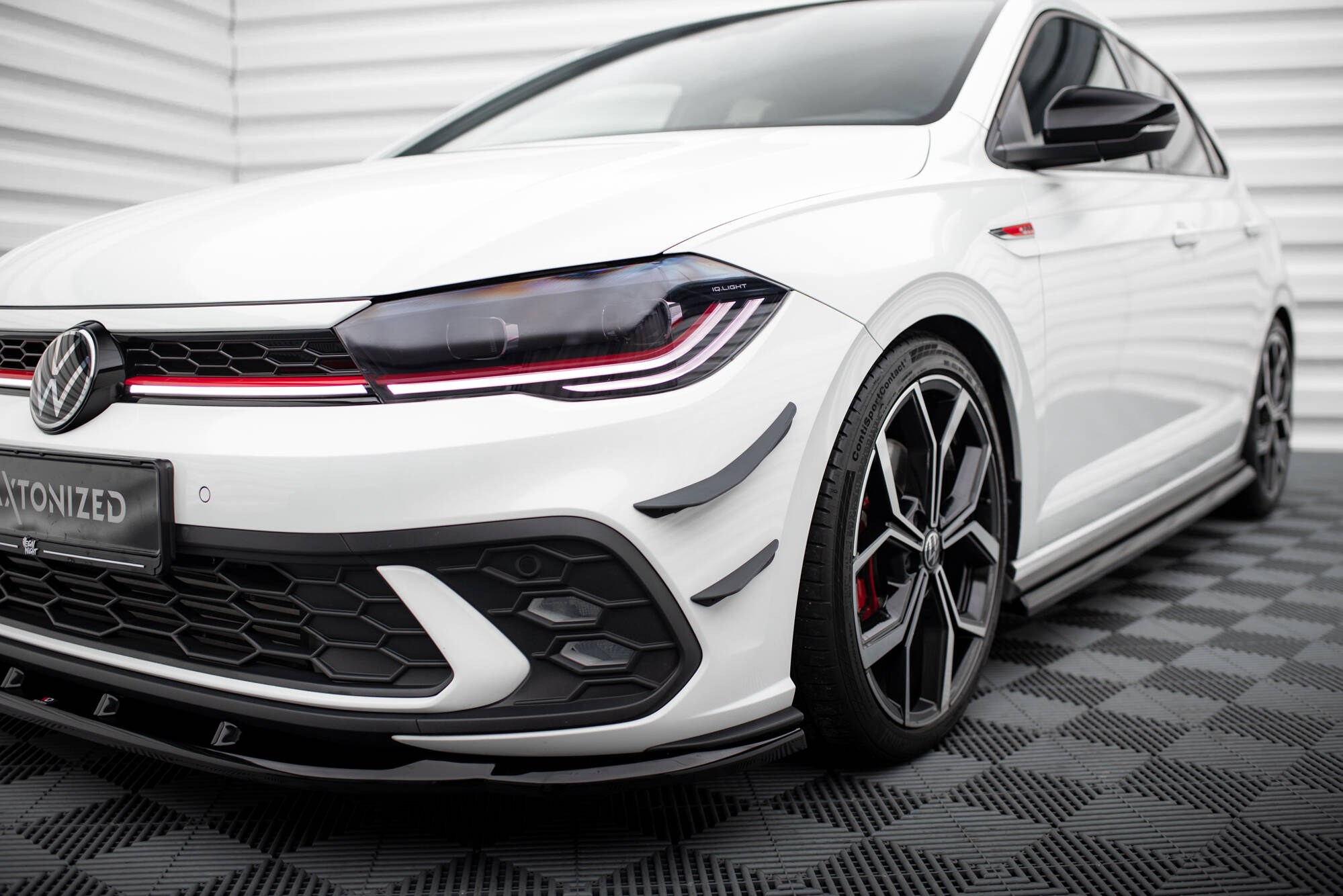 Stoßstangen Flaps Wings vorne Canards passend für VW Polo GTI Mk6 FL
