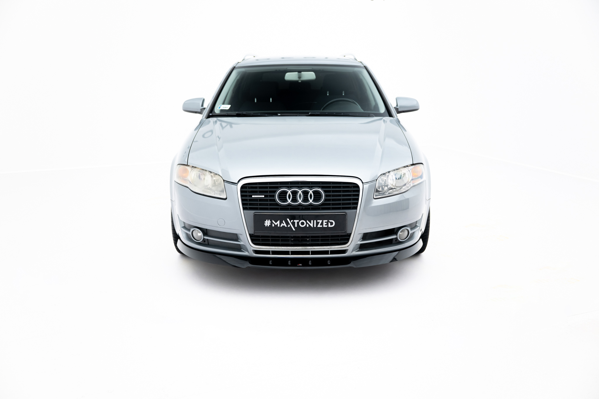 Street+ Spoilerlippe Front Ansatz V.1 passend für Audi A4 B7 schwarz Hochglanz