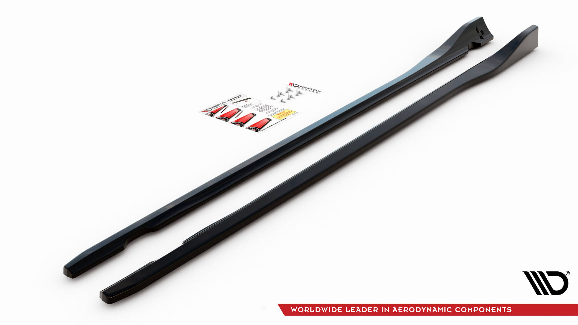 Street+ Seitenschweller Leisten passend für Dodge Challenger GT Mk3 FL schwarz Hochglanz
