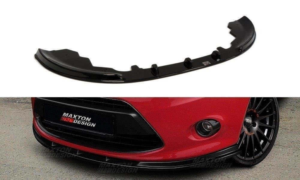 Street+ Spoilerlippe Front Ansatz passend für Ford Fiesta Mk7 schwarz Hochglanz