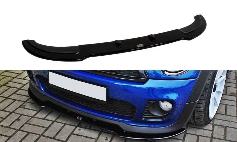 Street+ Spoilerlippe Front Ansatz V.1 passend für Mini Cooper R56 JCW schwarz Hochglanz
