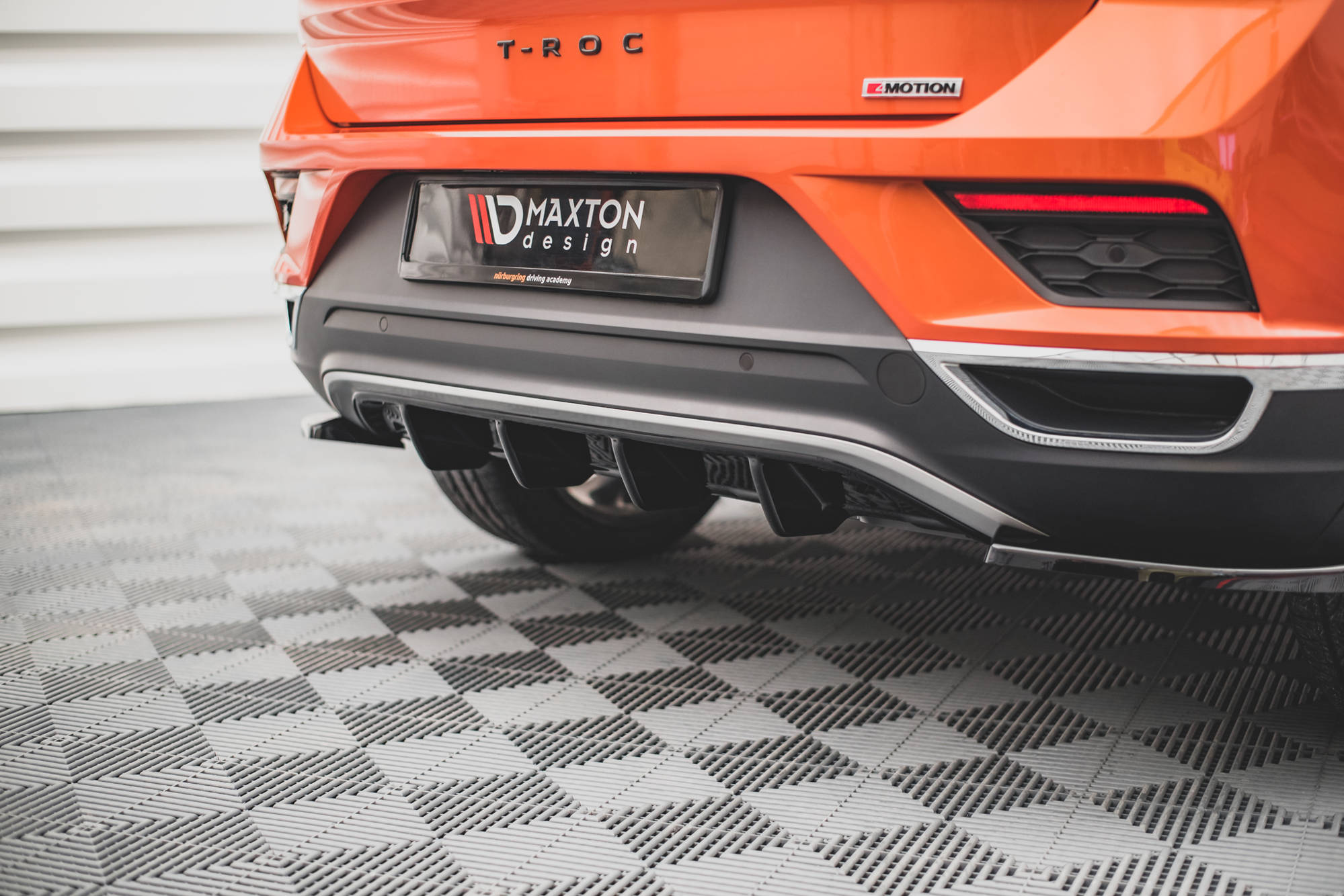 Street+ Heck Ansatz Diffusor passend für VW T-Roc Mk1 schwarz Hochglanz