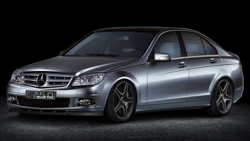 Street+ Spoilerlippe Front Ansatz passend für Mercedes C-Klasse W204 vor FL schwarz Hochglanz