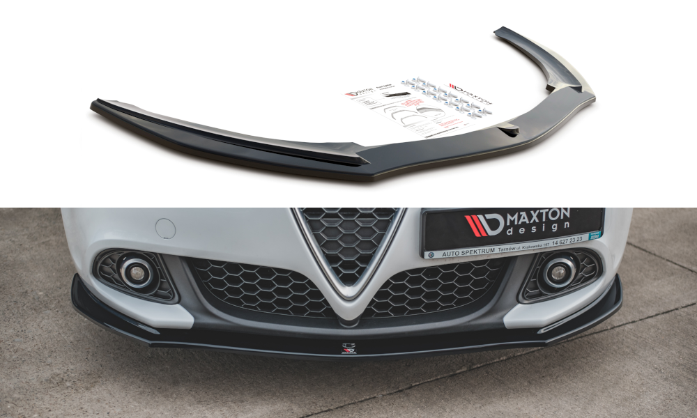 Street+ Spoilerlippe Front Ansatz V.2 passend für Alfa Romeo Giulietta schwarz Hochglanz