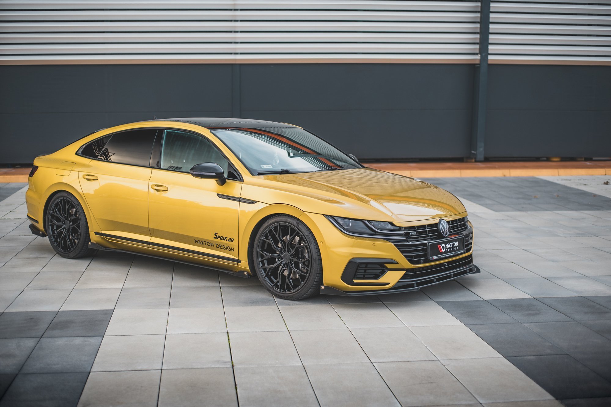Street Pro Spoilerlippe Front Ansatz passend für VW Arteon R-Line rot+ Hochglanz Flaps