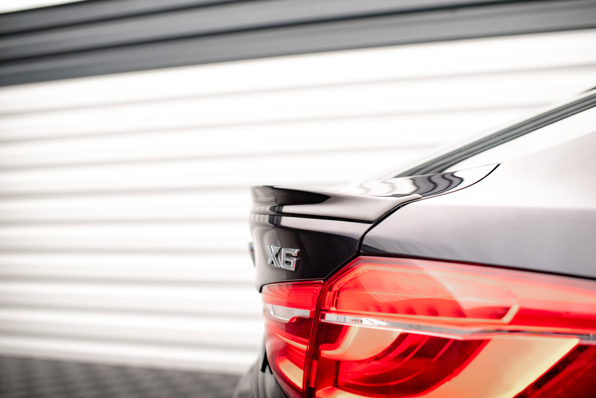 Heck Spoiler Aufsatz Abrisskante 3D V.2 passend für BMW X6 F16 M-Paket / X6 M F86 schwarz Hochglanz
