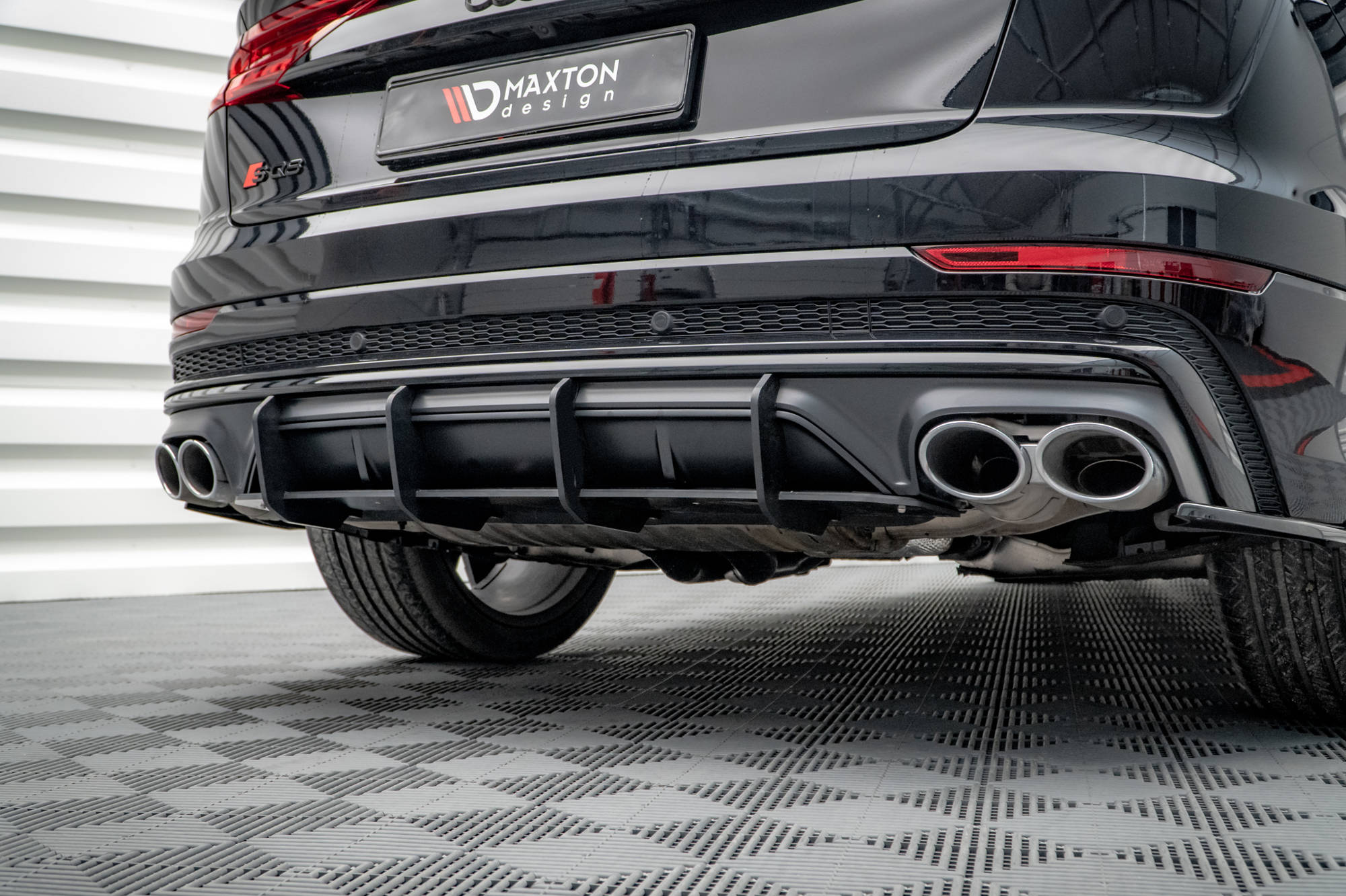 Street Pro Heckschürze Heck Ansatz Diffusor passend für Audi SQ8 Mk1