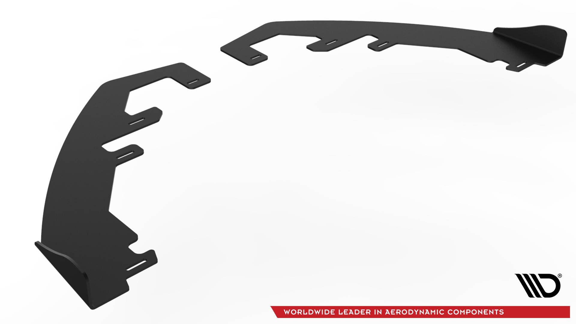 Front Stoßstangen Racing Flaps passend für Ford Fiesta Mk8 ST / ST-Line schwarz Hochglanz