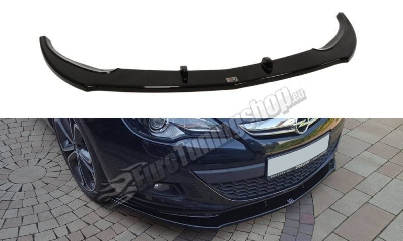 Street+ Spoilerlippe Front Ansatz passend für Opel Astra GTC schwarz Hochglanz