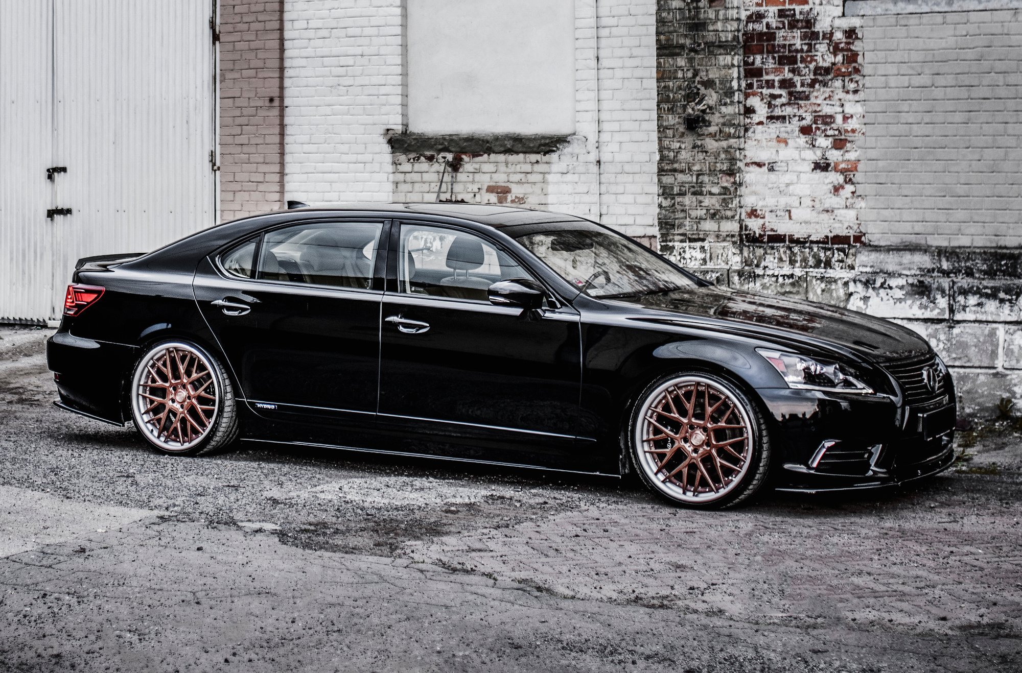 Seitenschweller Ansatz für Lexus LS Long Wheelbase Mk4 Facelift schwarz Hochglanz