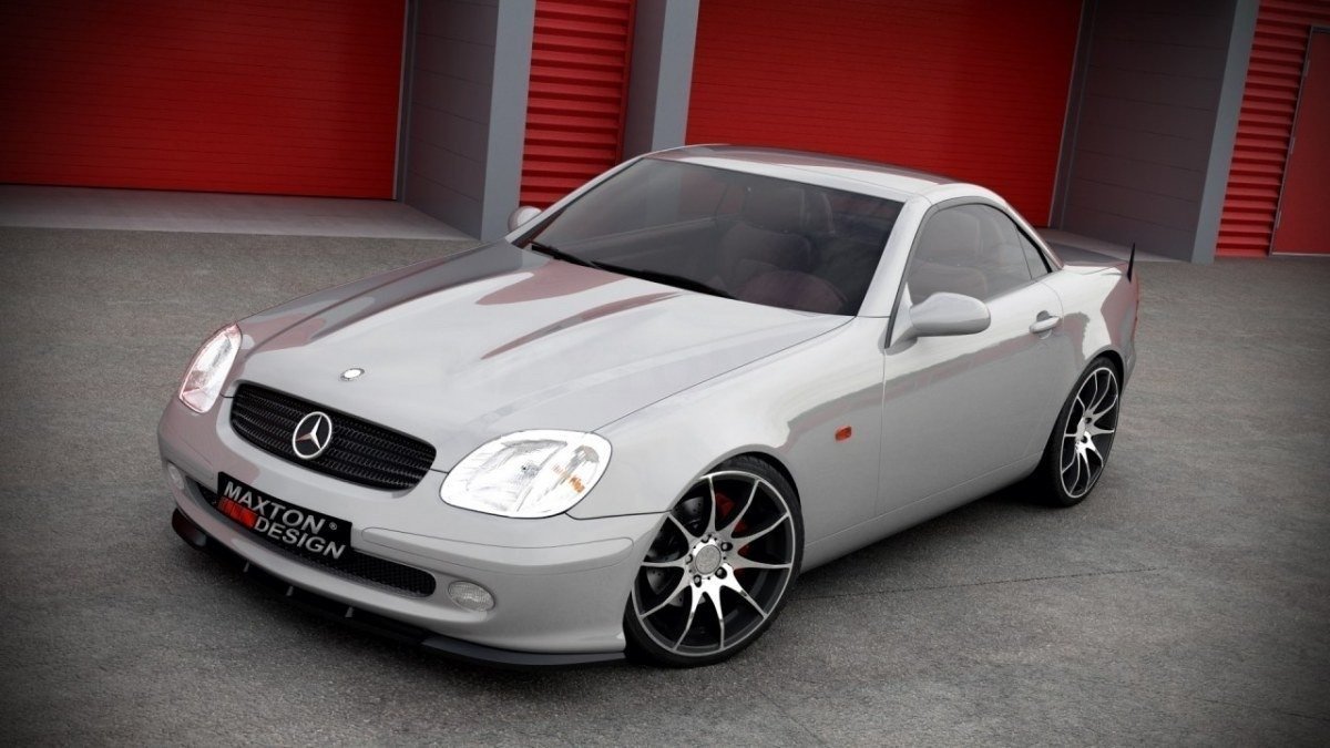 Street+ Spoilerlippe Front Ansatz passend für Mercedes SLK R170 schwarz Hochglanz