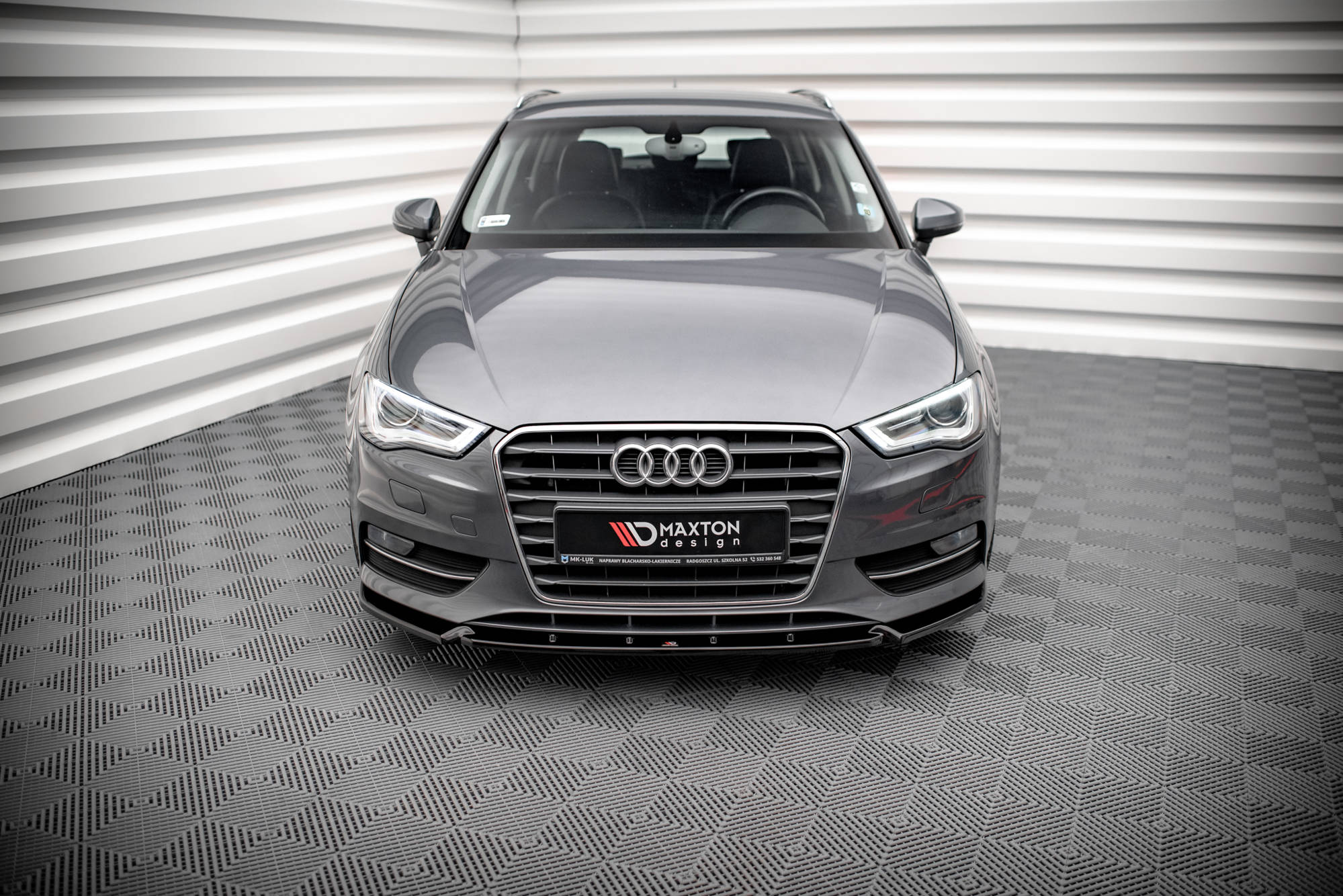 Street+ Spoilerlippe Front Ansatz passend für Audi A3 Sportback 8V schwarz Hochglanz