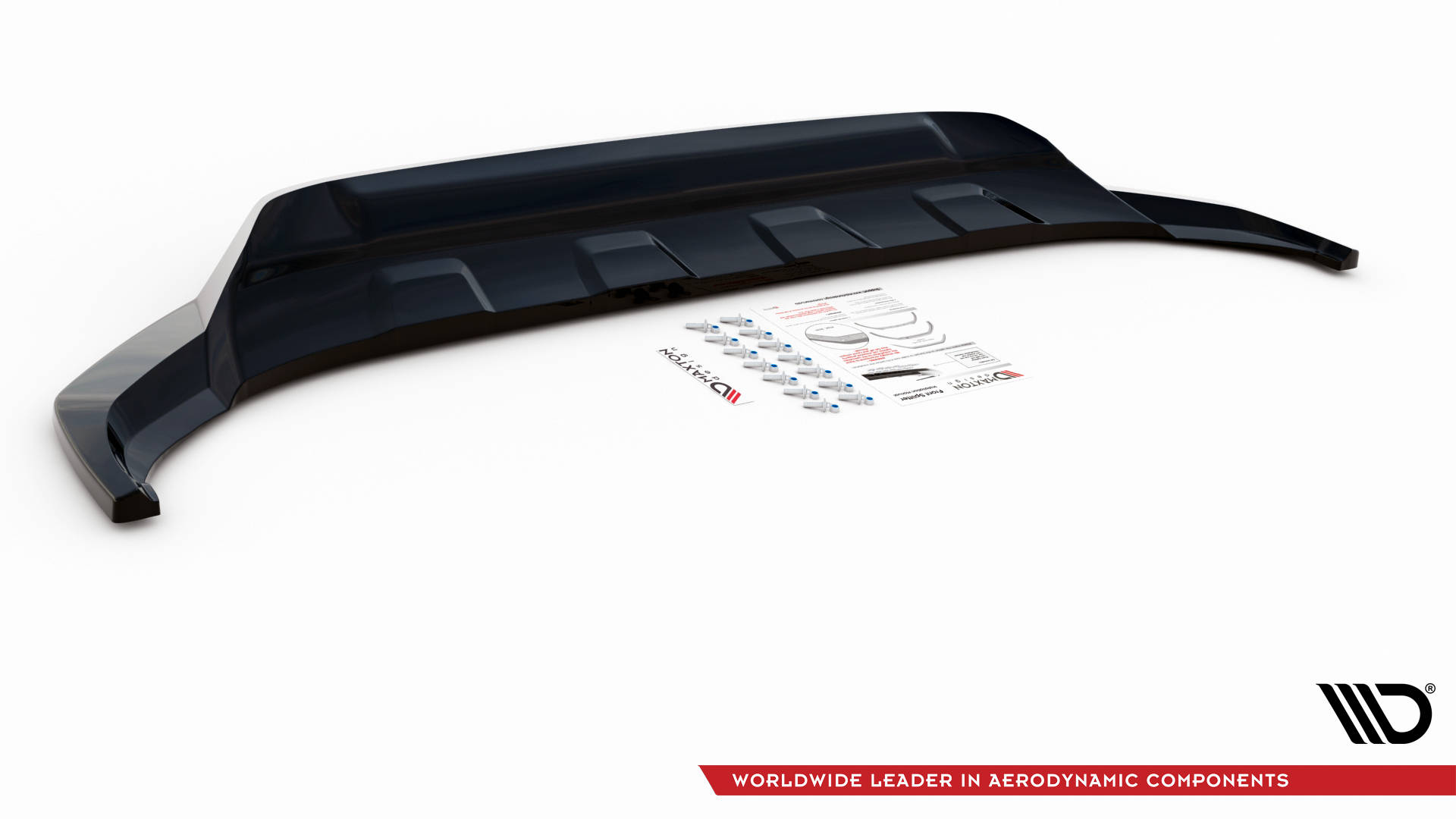 Street+ Spoilerlippe Front Ansatz passend für VW Touareg R-Line Mk3 schwarz Hochglanz