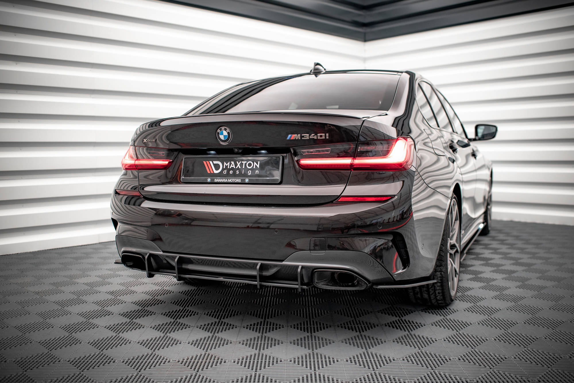 Street Pro Heckschürze Heck Ansatz Diffusor passend für BMW 3er M340 G20 / G21