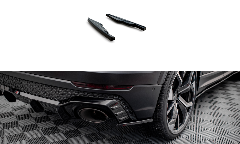 Street+ Heck Ansatz Flaps V.2 passend für Audi RSQ8 Mk1 schwarz Hochglanz
