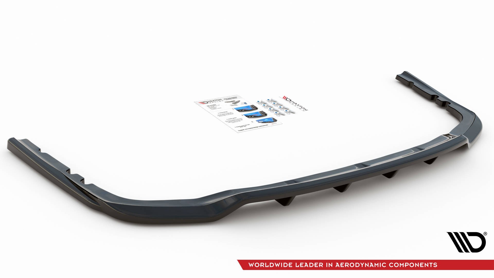 Street+ Mittlerer Diffusor RACE Heck Ansatz passend für BMW X7 M-Paket G07 schwarz Hochglanz