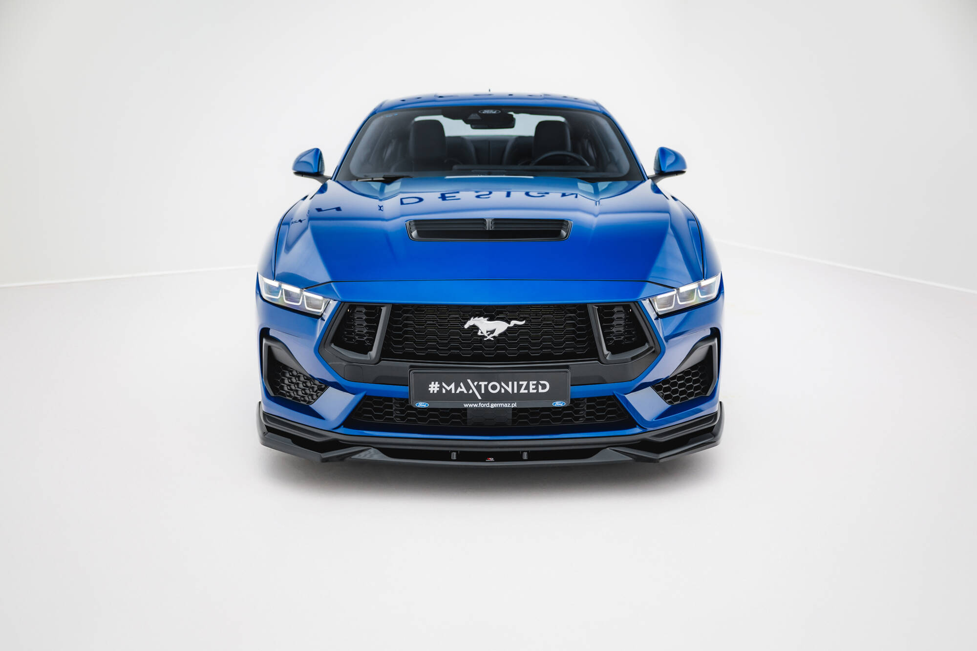 Street+ Spoilerlippe Front Ansatz V.2 passend für Ford Mustang GT Mk7 schwarz Hochglanz