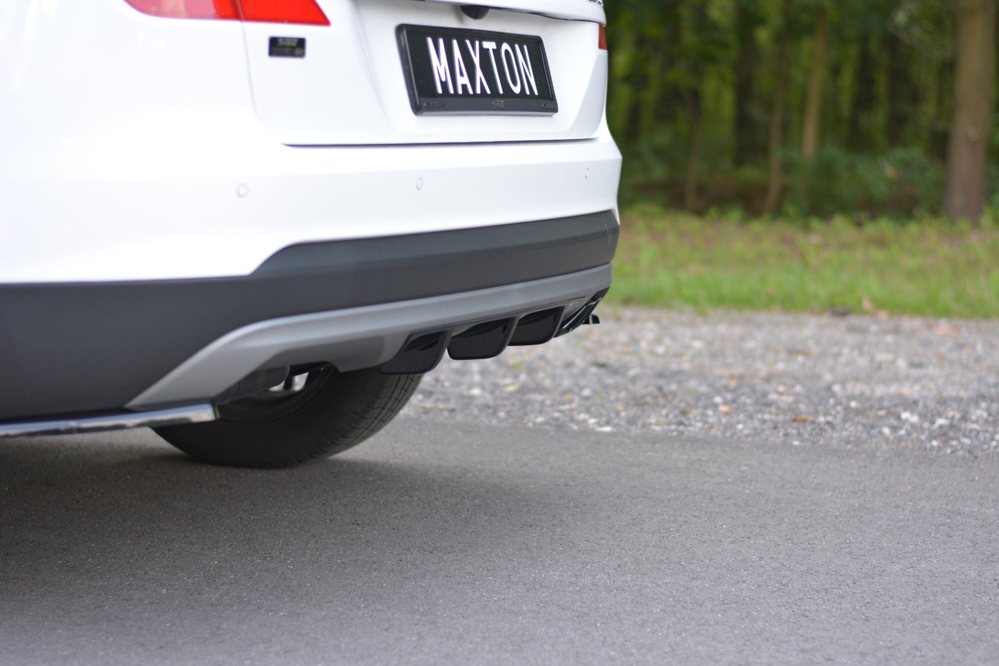 Diffusor Heck Ansatz für Hyundai Tucson Mk3 Facelift schwarz Hochglanz