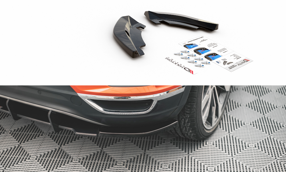 Street+ Heck Ansatz Flaps passend für VW T-Roc Mk1 Carbon Look
