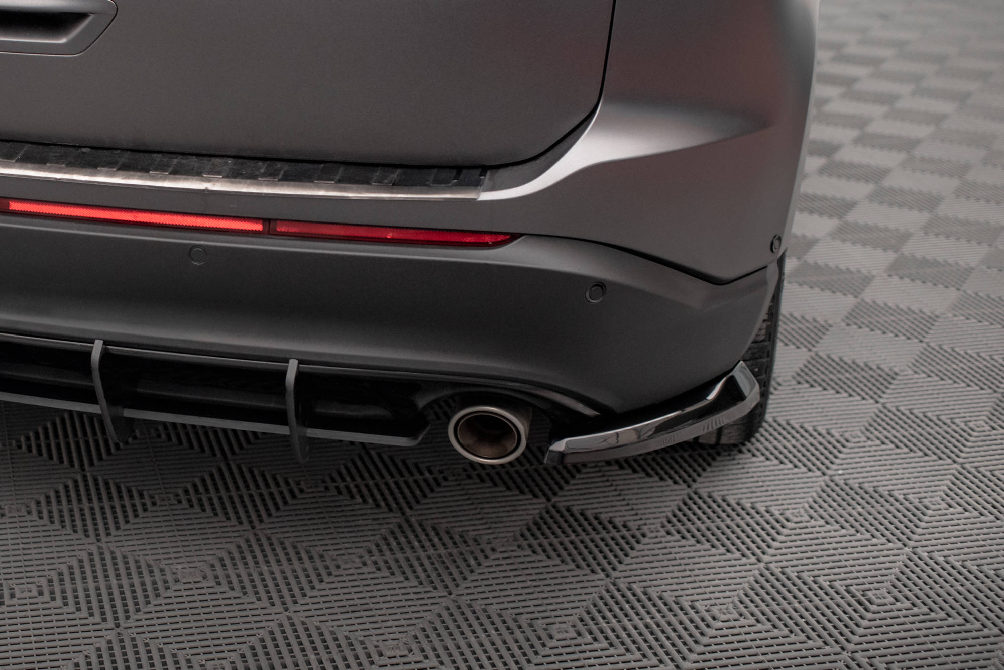 Street+ Heck Ansatz Flaps V.1 passend für Ford Edge Mk2 schwarz Hochglanz