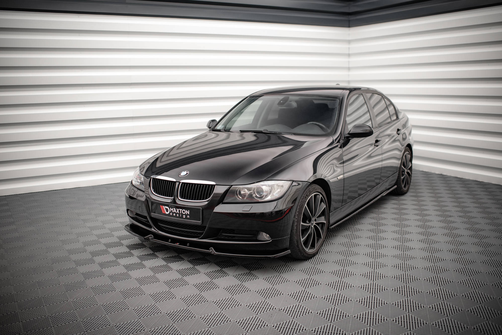 Street+ Spoilerlippe Front Ansatz V.1 passend für BMW 3er E90 schwarz Hochglanz