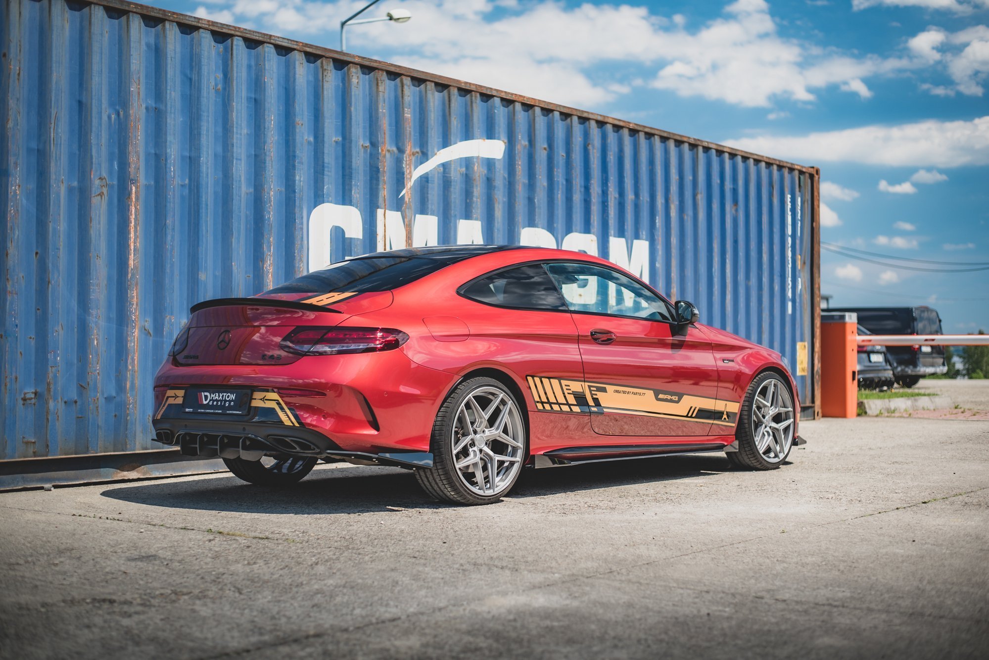 Street Pro Heck Ansatz Flaps passend für Mercedes-AMG C43 Coupe C205 schwarz Hochglanz