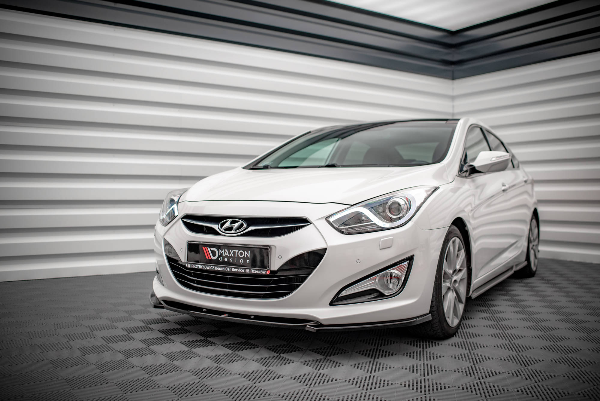 Street+ Spoilerlippe Front Ansatz passend für Hyundai I40 Mk1 schwarz Hochglanz