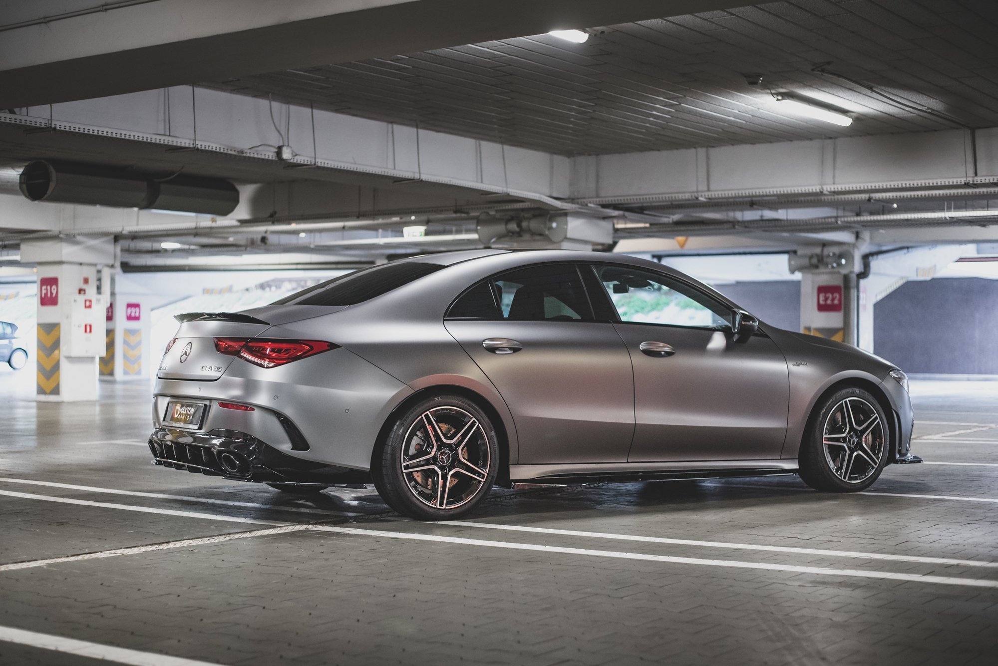 Street+ Heck Ansatz Diffusor passend für Mercedes-AMG CLA 35 Aero / 45 Aero C118 schwarz Hochglanz