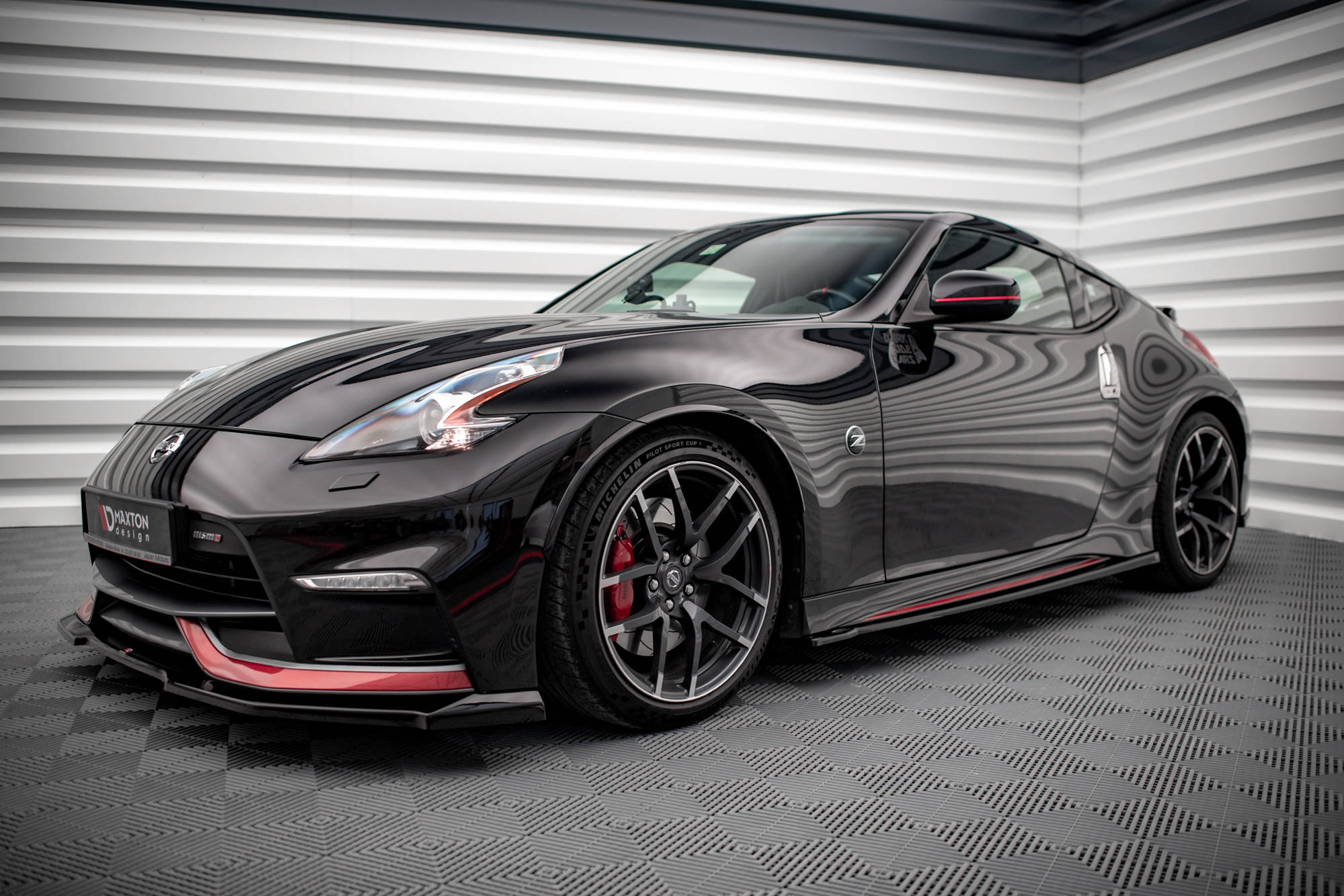 Street+ Seitenschweller Leisten V.1 passend für Nissan 370Z Nismo FL schwarz Hochglanz