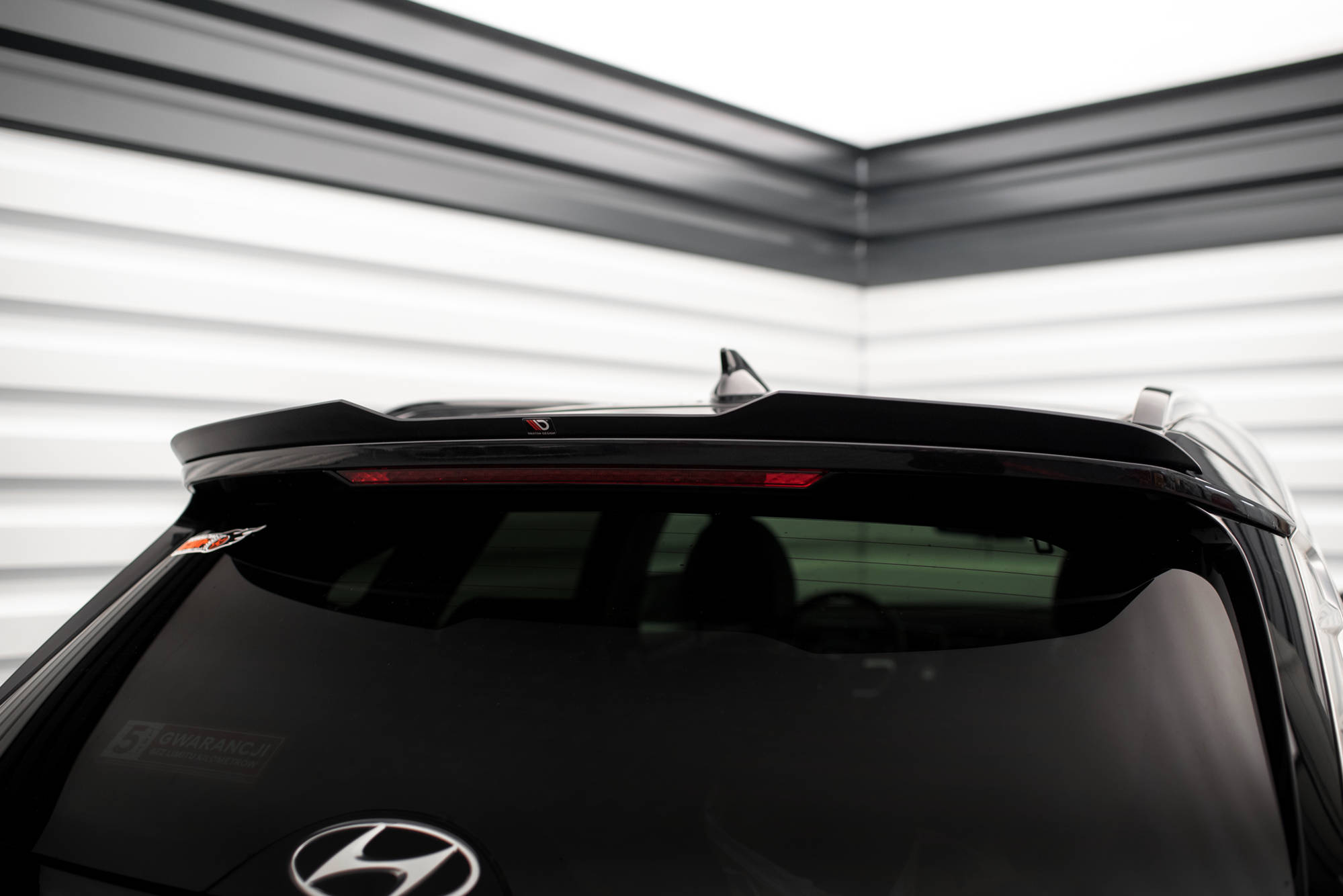 Heck Spoiler Aufsatz Abrisskante passend für Hyundai Tucson Mk4 FL schwarz Hochglanz
