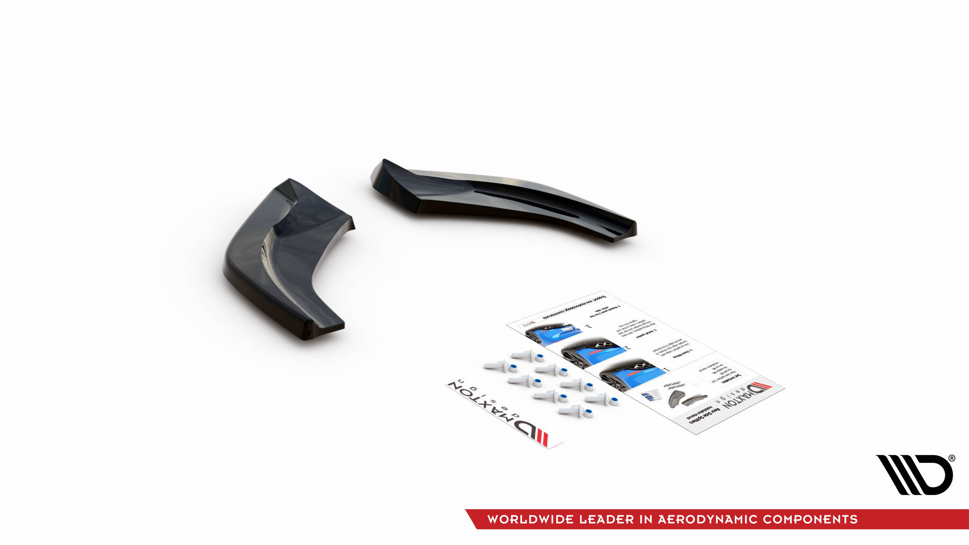 Street+ Heck Ansatz Flaps V.2 passend für Hyundai I30 N Hatchback Mk3 FL schwarz Hochglanz