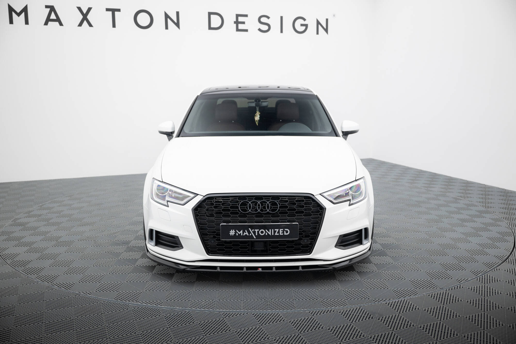 Street+ Spoilerlippe Front Ansatz passend für Audi A3 Limousine 8V FL schwarz Hochglanz