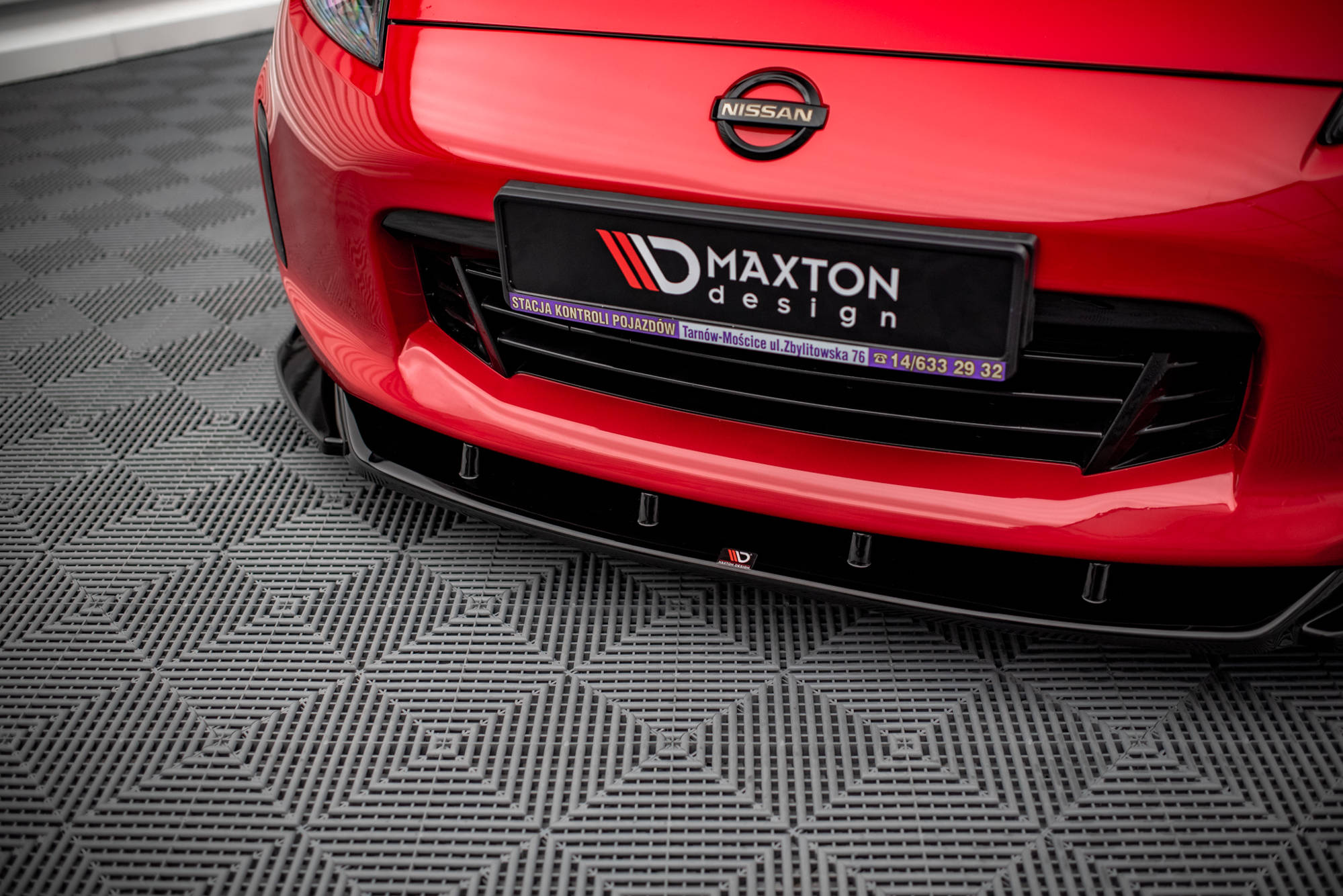 Street+ Spoilerlippe Front Ansatz V.2 passend für Nissan 370Z FL schwarz Hochglanz