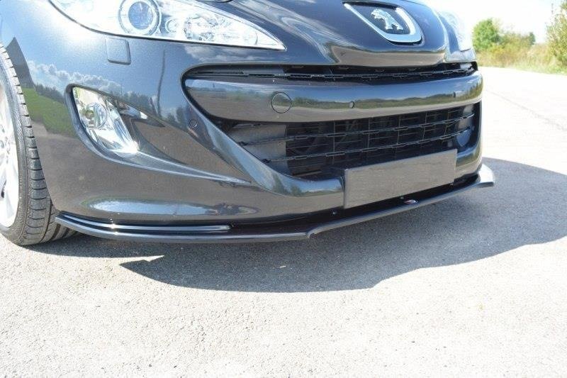 Street+ Spoilerlippe Front Ansatz V.2 passend für Peugeot RCZ Mk1 schwarz Hochglanz