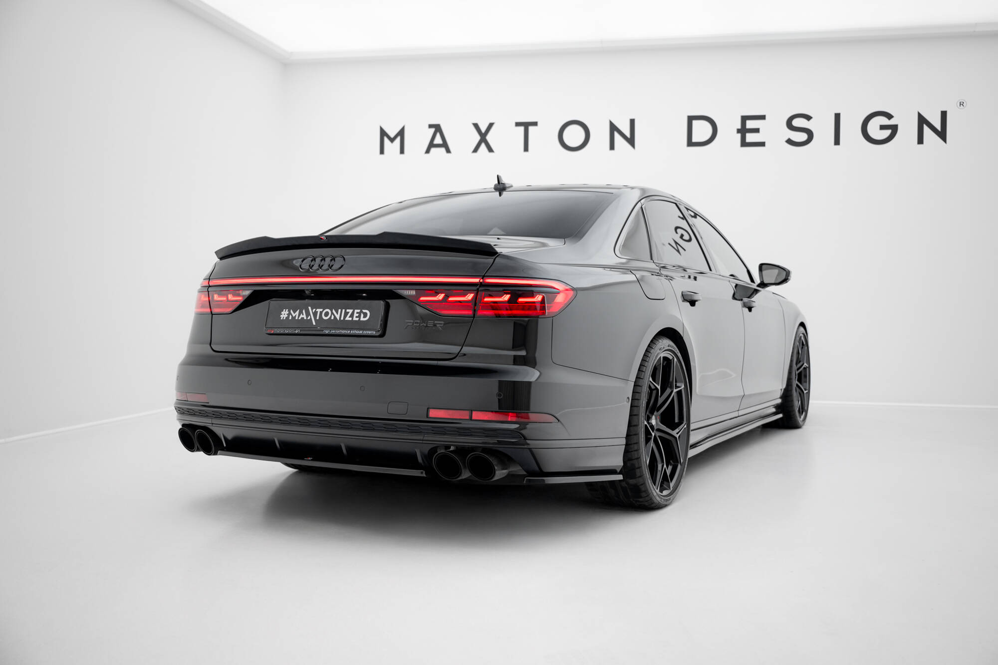 Street+ Heck Ansatz Flaps passend für Audi S8 D5 schwarz Hochglanz