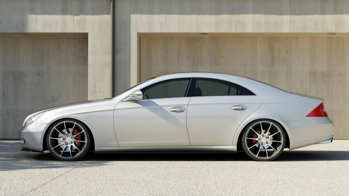 Street+ Seitenschweller Leisten passend für Mercedes CLS C219 schwarz Hochglanz