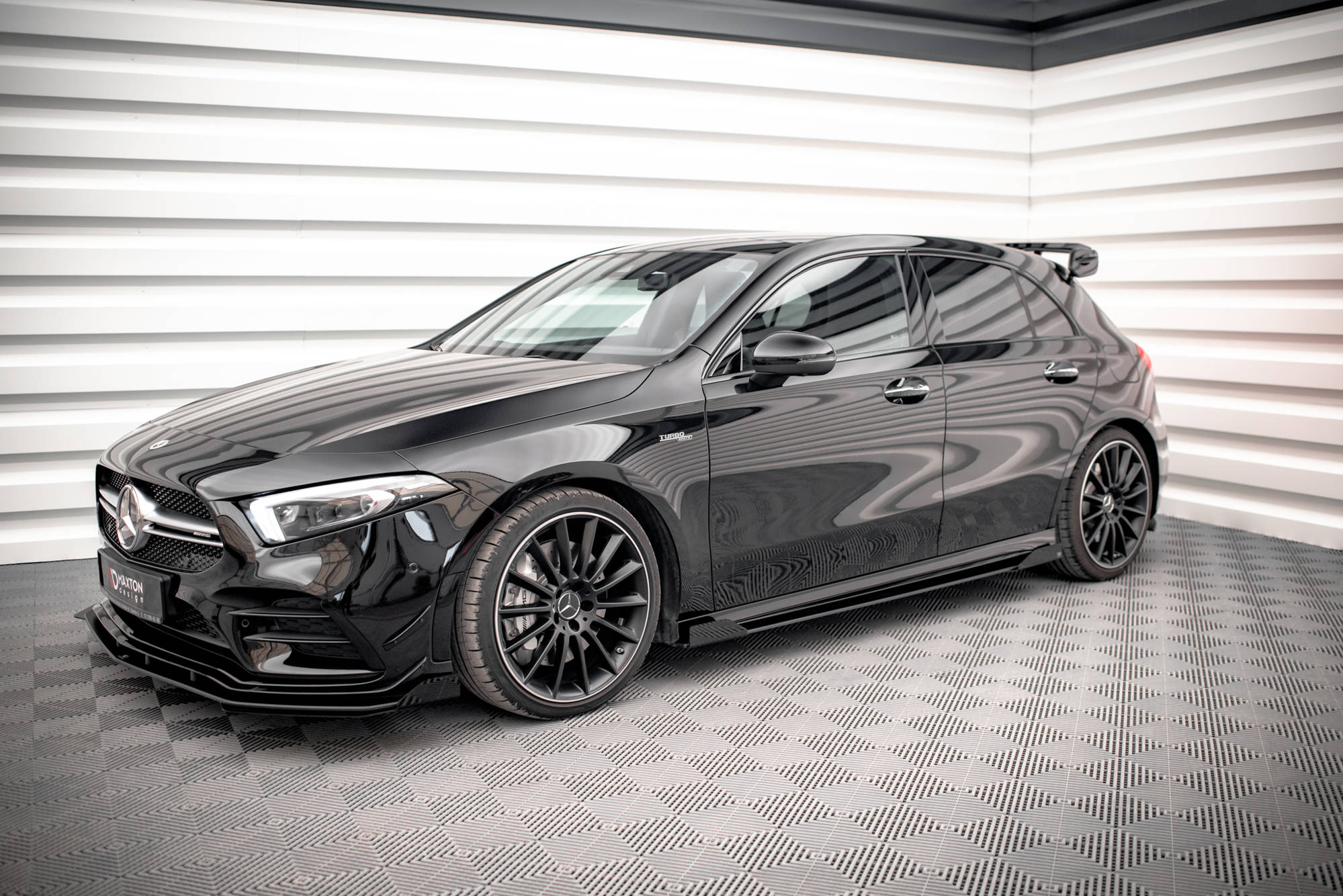 Seitenschweller Flaps passend für Mercedes A35 AMG / AMG-Line Aero Pack W177 schwarz Hochglanz