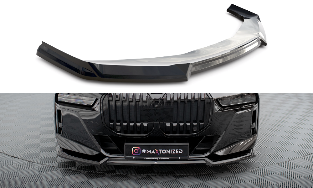 Street+ Spoilerlippe Front Ansatz V.3 passend für BMW 7 M-Paket / M760e / i7 M-Paket G70 schwarz Hochglanz