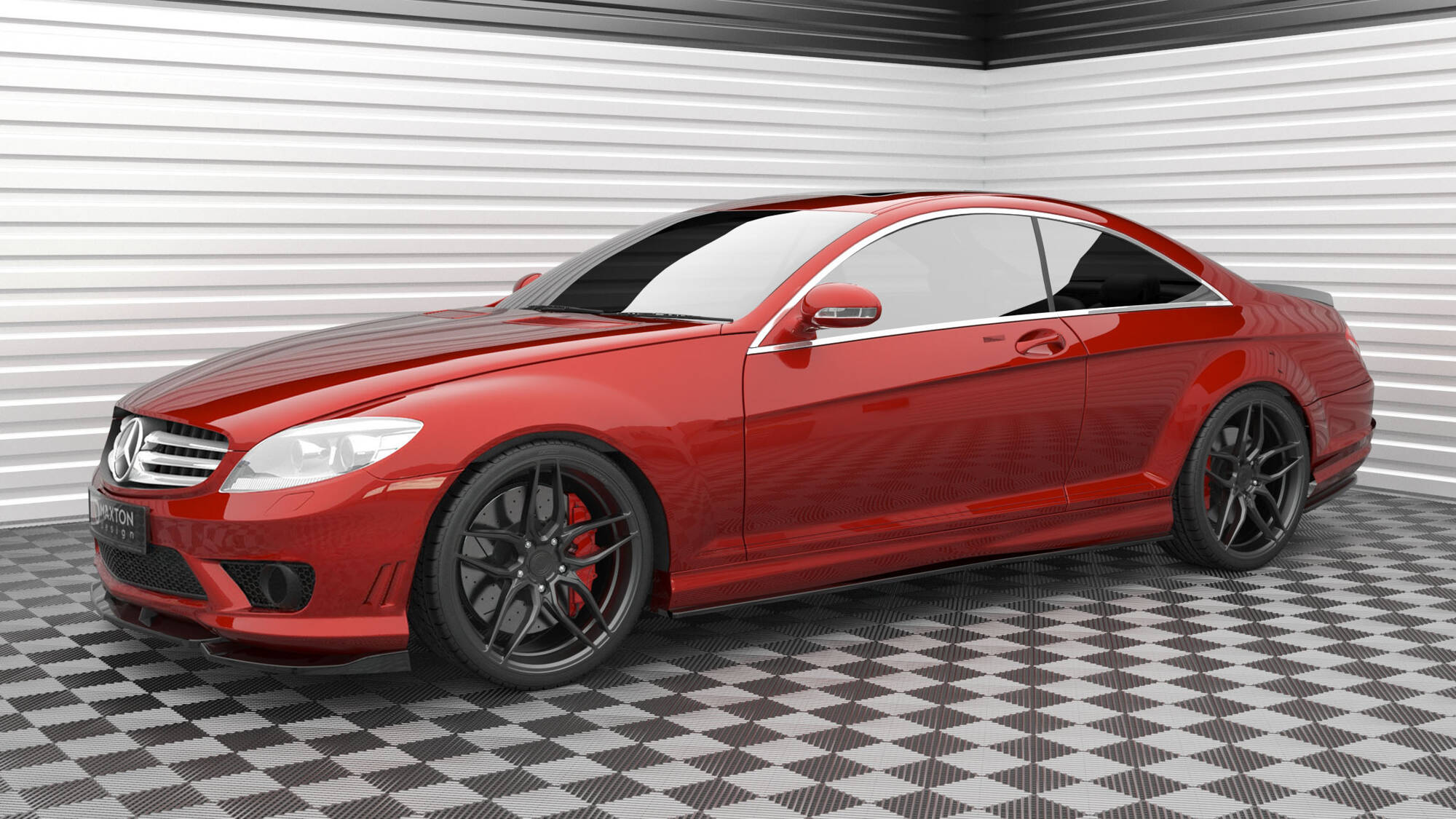 Street+ Spoilerlippe Front Ansatz V.2 passend für Mercedes CL 63 AMG C216 schwarz Hochglanz