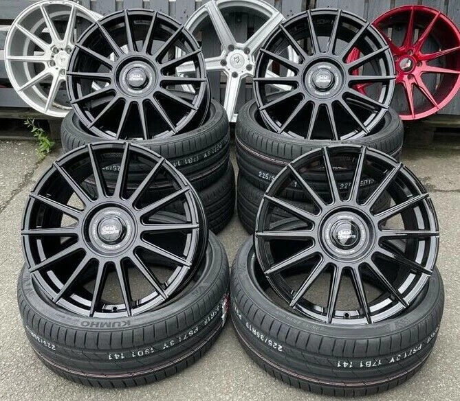 18 zoll MM04 Felgen 5x114,3 Schwarz für Fiat Sedici Lexus ES GS IS RC SC UX